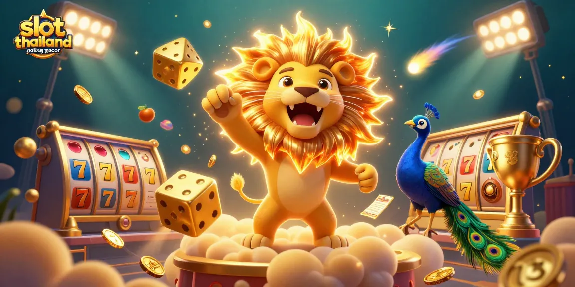 Experience winning thrills with slot thailand paling gacor - vibrant 3D casino illustration full of action.